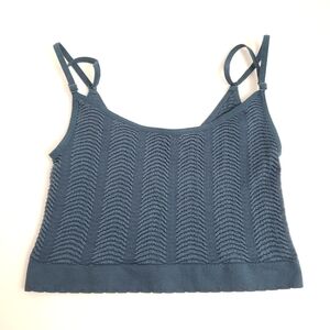 XXS/XS Anthropologie Dark Teal Ribbed Seamless Bralette